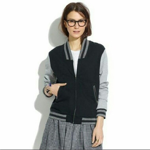 Madewell Varsity Zip Up Jacket - Picture 1 of 8